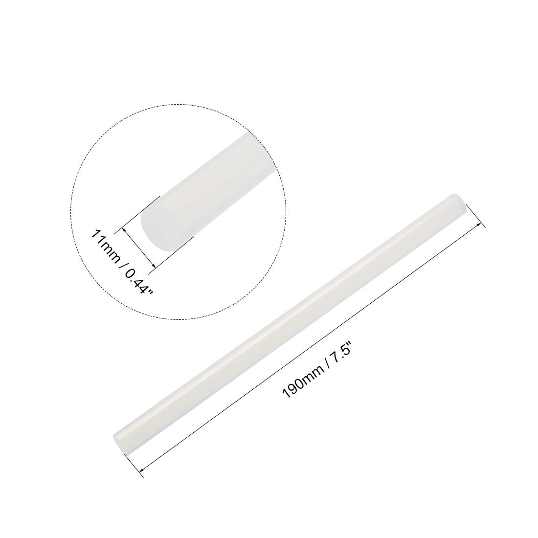 uxcell Mini Hot Glue Gun Sticks 7.5-inch x 0.44-inch, 30pcs Clear Glue Sticks for DIY Crafts, Home Repairs & School Projects - Compatible with Most Mini Glue Guns