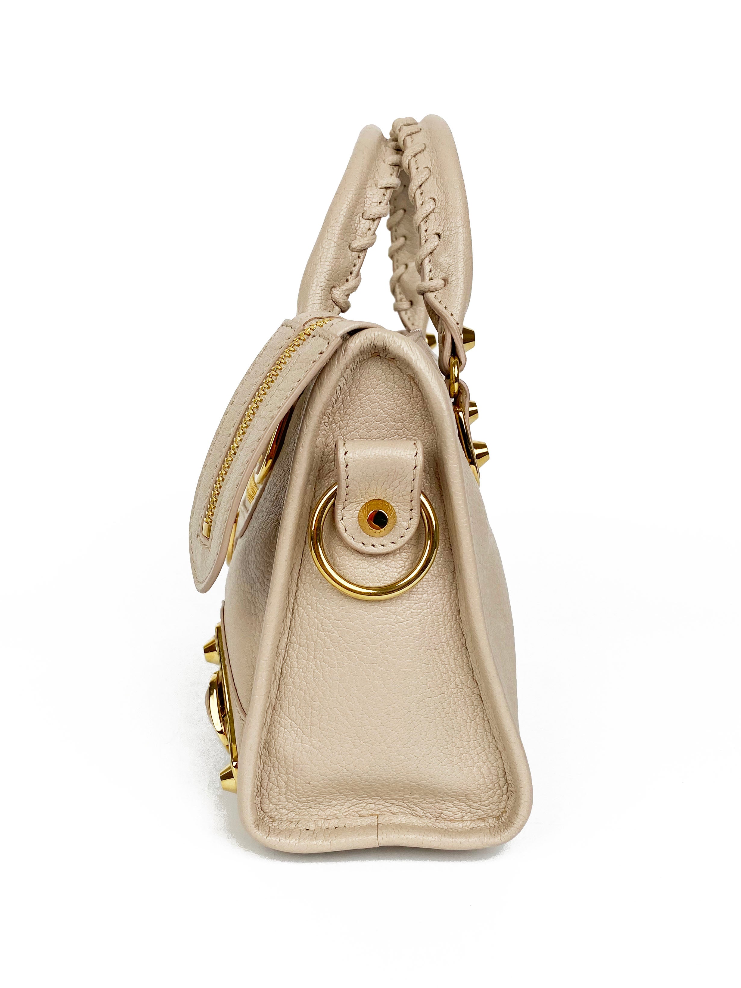 Balenciaga Cream Mini Classic City Bag - Luxury Crossbody Handbag for Women | Perfect for Date Night, Travel & Everyday Use