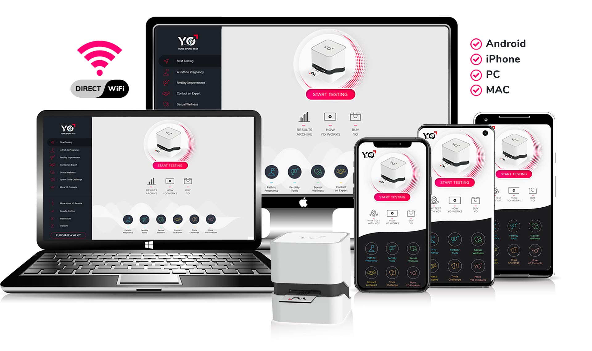 YO Home Sperm Test Refill Kit - 4 Additional Motile Semen Analysis Tests | Compatible with YO Testing Device (Refill Pack Only) | Perfect for At-Home Fertility Tracking & Male Reproductive Health Monitoring