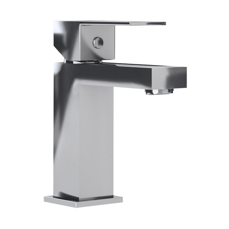 Rubi Quatro Single Lever Bathroom Sink Faucet with Pop-Up Drain - Modern Basin Mixer Tap for Vanity, Powder Room & Guest Bathroom Installation