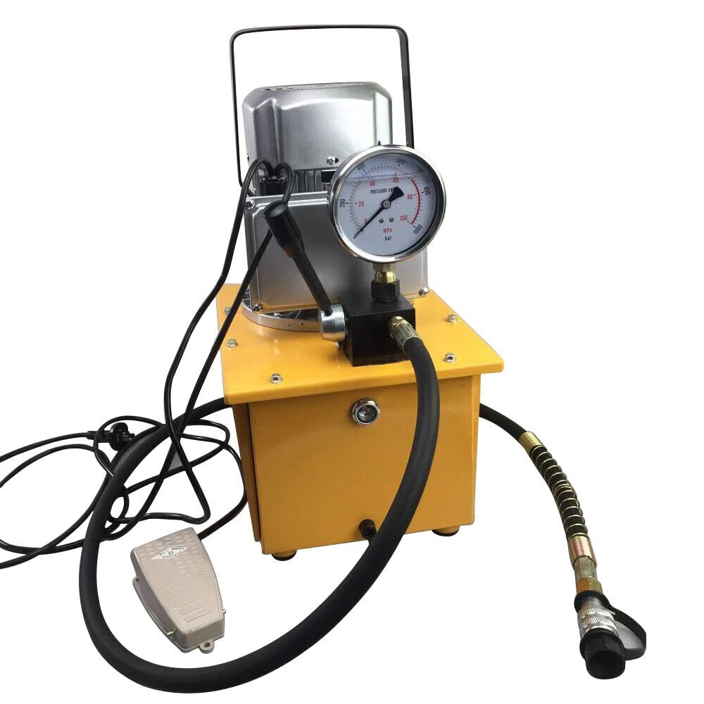 7L 220V Electric Hydraulic Pump 700 Bar with Manual Valve 0.6L/min Flow - Ideal for Industrial Hydraulic Systems, Automotive Repair, and Heavy Equipment Maintenance