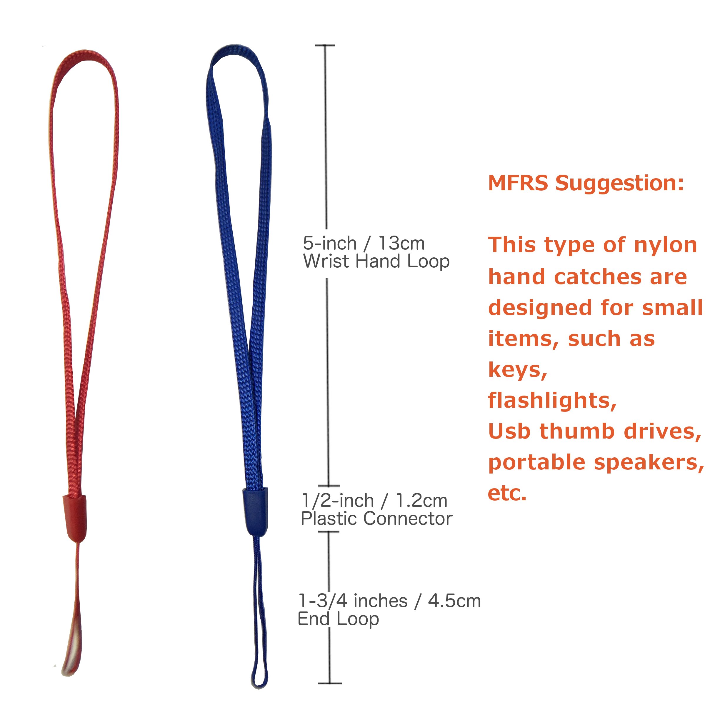 Enfain Lightweight Bracelet Straps for USB Drives - 10-Pack Colorful Hand Grip Lanyards for Office & Travel