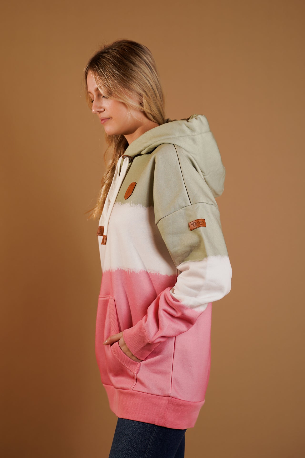 Patty Aloe/Blush Dip Dye Hoodie - Trendy Oversized Pullover for Women | Perfect for Casual Outfits, Streetwear Fashion & Cozy Loungewear