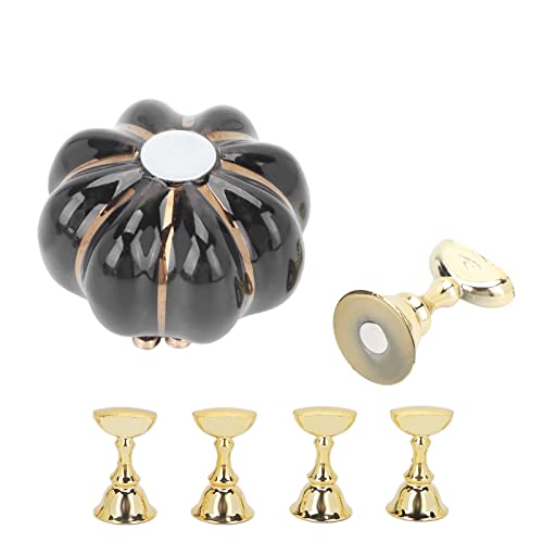 Professional Magnetic Nail Practice Stand - Portable DIY Nail Art Display for Home Salon & Beginners (Black) | Perfect for Nail Tech Training, Manicure Practice & Salon Display