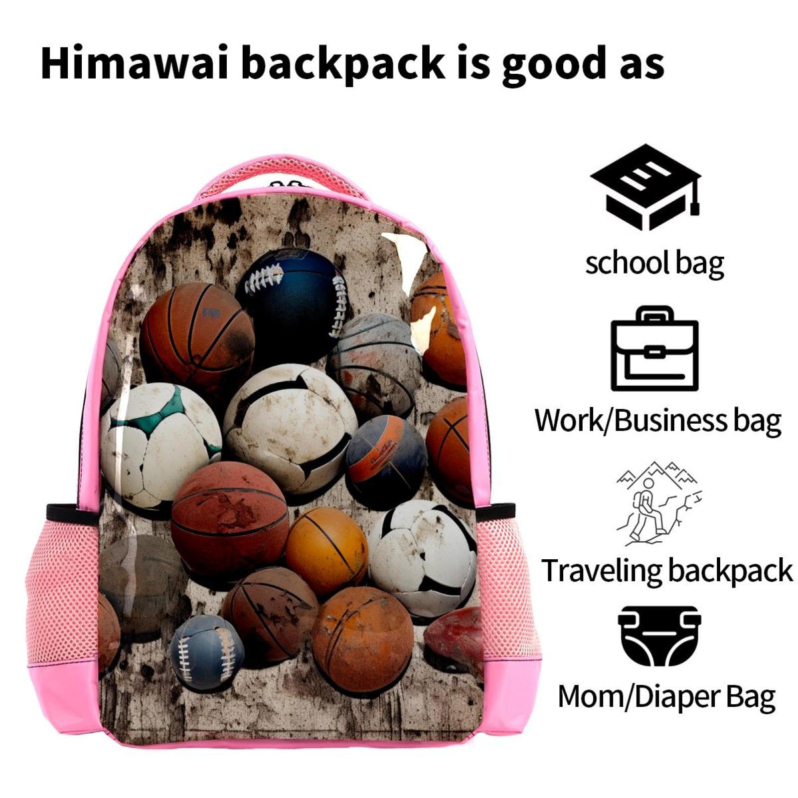 Stylish Travel Backpack for Women & Men - Durable Sports Backpack for Basketball, Football & Baseball - Perfect for Gym, School & Outdoor Adventures