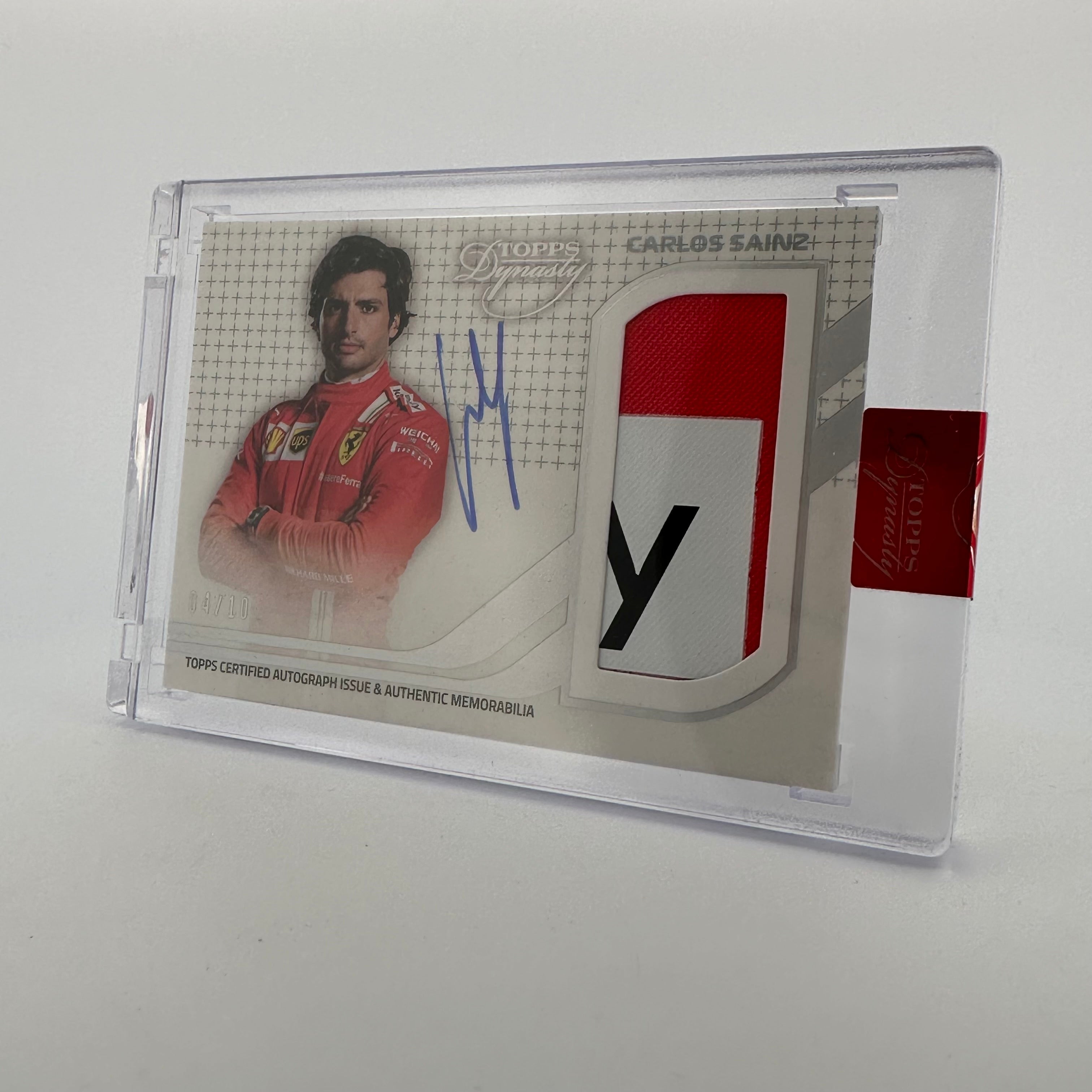 2021 Dynasty Carlos Sainz #DAP CSII Silver Autograph Patch - Limited Edition F1 Racing Collectible for Display & Memorabilia Collection