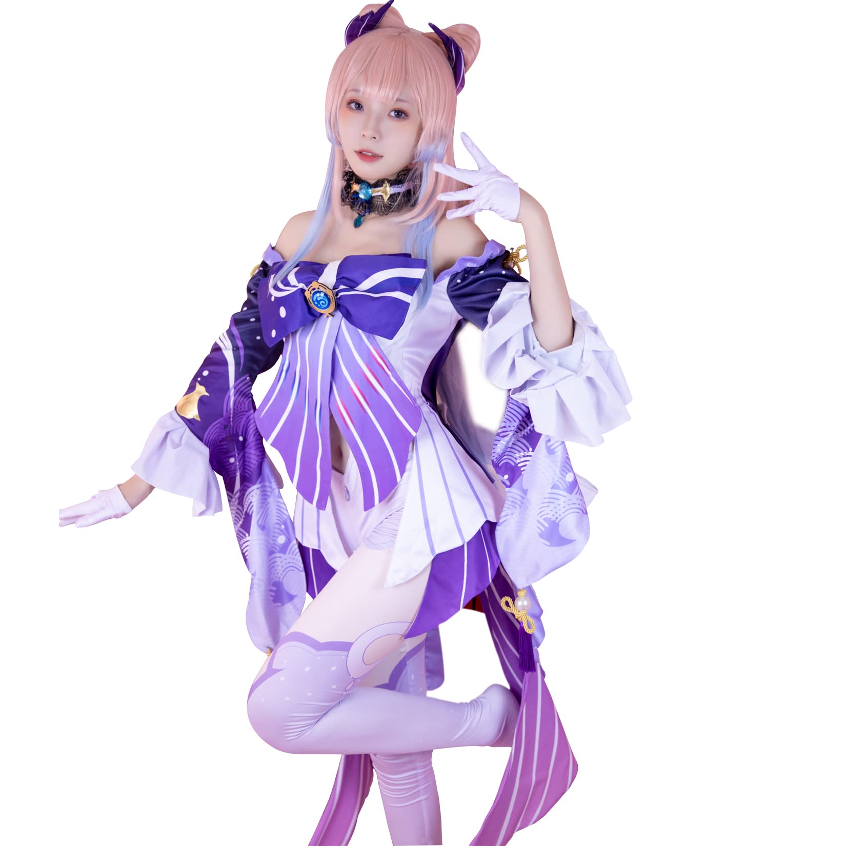 Genshin Impact Sangonomiya Kokomi Cosplay Costume for Women - Halloween Anime Game Character Outfit | Perfect for Cosplay Events, Halloween Parties, and Themed Gatherings