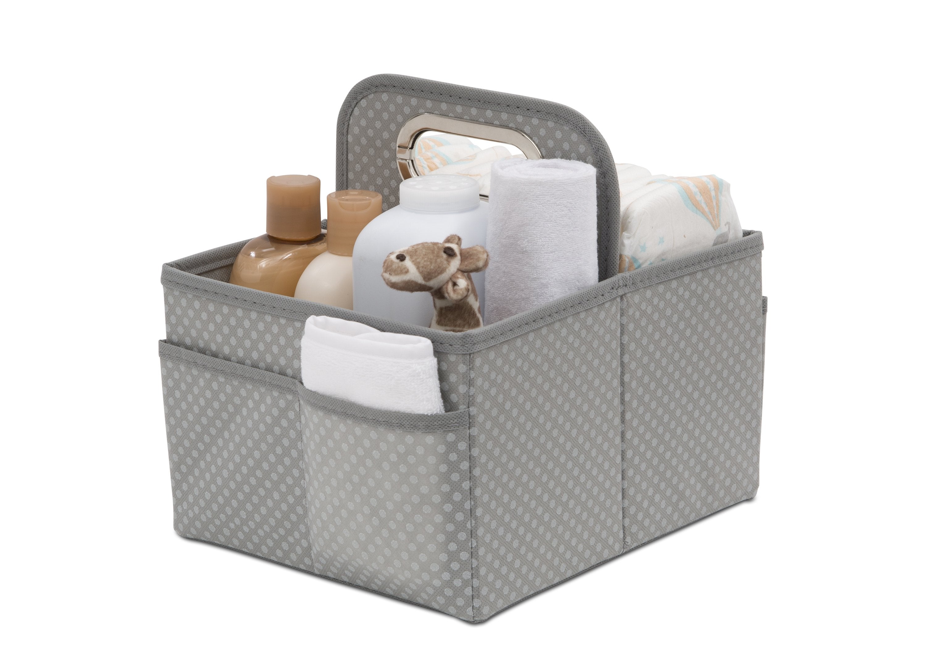 Portable Nursery Caddy Organizer - Baby Essentials Storage with Multiple Pockets for Diapers, Wipes & Toys - Perfect for Nursery, Bedroom & Travel Use