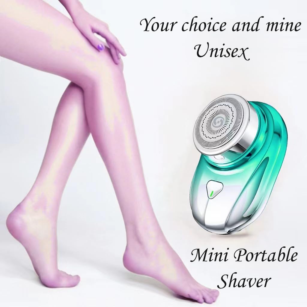Mini Electric Shaver for Men & Women - Portable Waterproof Wet/Dry Shaver with Fast Charging & 60-Day Battery Life - Perfect for Travel, Office & Business Trips - Compact Pocket Design for On-the-Go Grooming