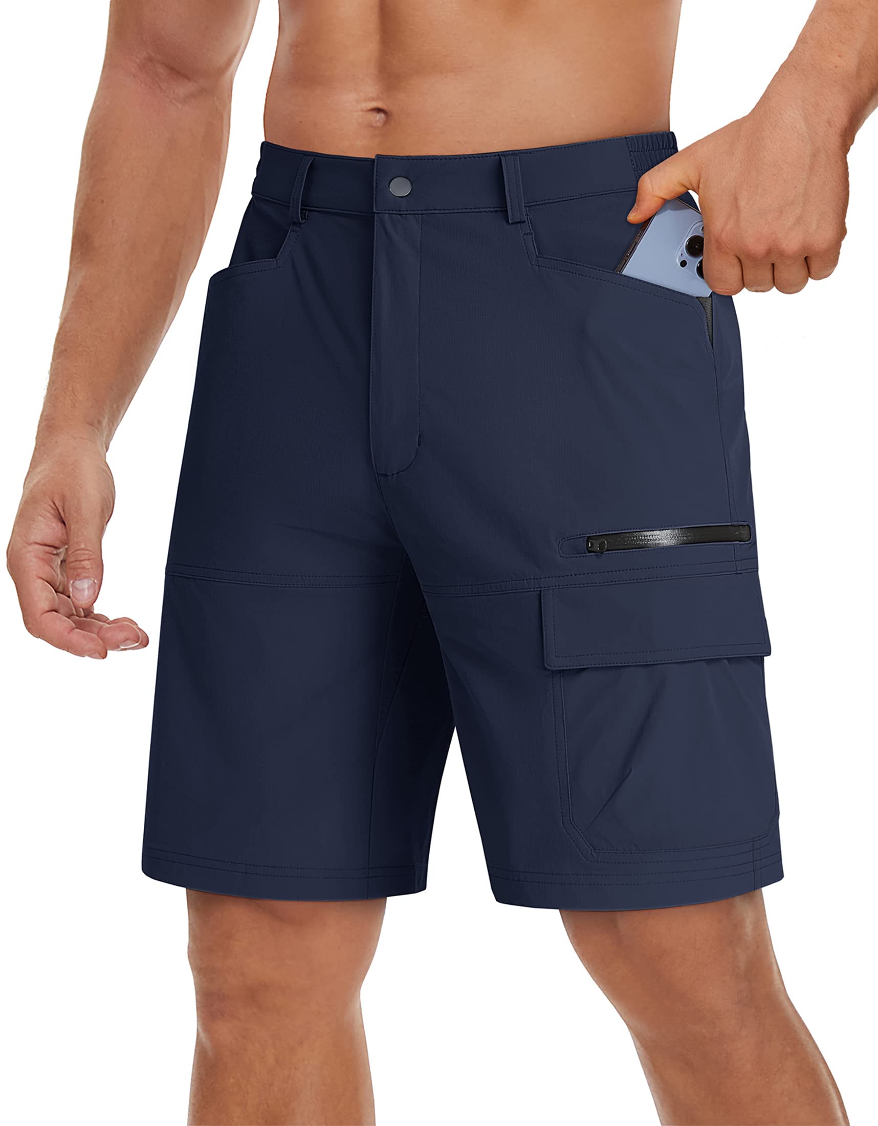 TACVASEN Men's Quick Dry Cargo Shorts - Lightweight Summer Outdoor Hiking & Work Shorts for Active Lifestyles - No Belt Included | Perfect for Camping, Travel & Casual Wear