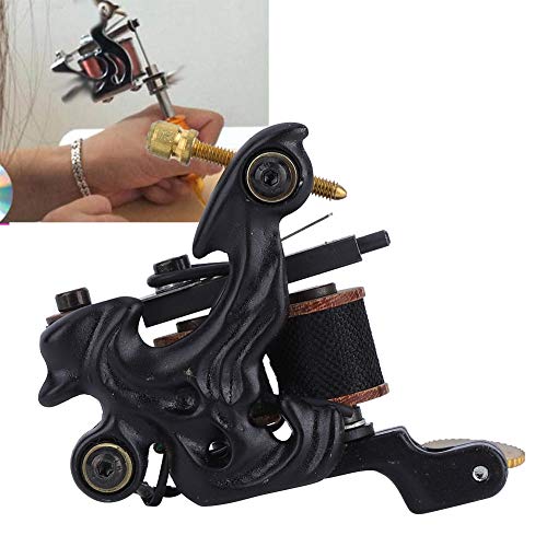 Professional Salmue 10 Wrap Tattoo Shader Machine - Coil Tattoo Gun with Liner & Shader for Artists - Perfect for Studio Tattooing & Body Art Designs
