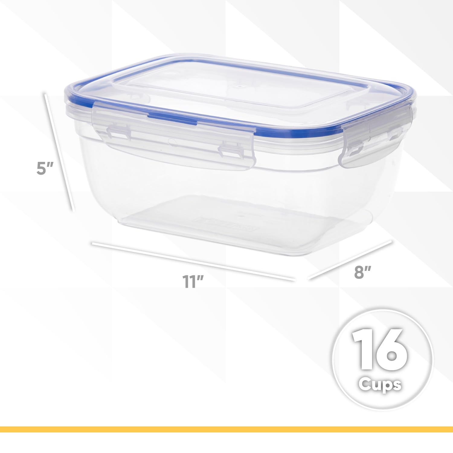 Superior BPA-Free Plastic Food Storage Containers with Airtight Lids - 17 Cup (12 Pack) - Leakproof & Sealed for Pantry, Fridge & Freezer - Microwave & Dishwasher Safe - Ideal for Meal Prep, Leftovers & Bulk Food Storage