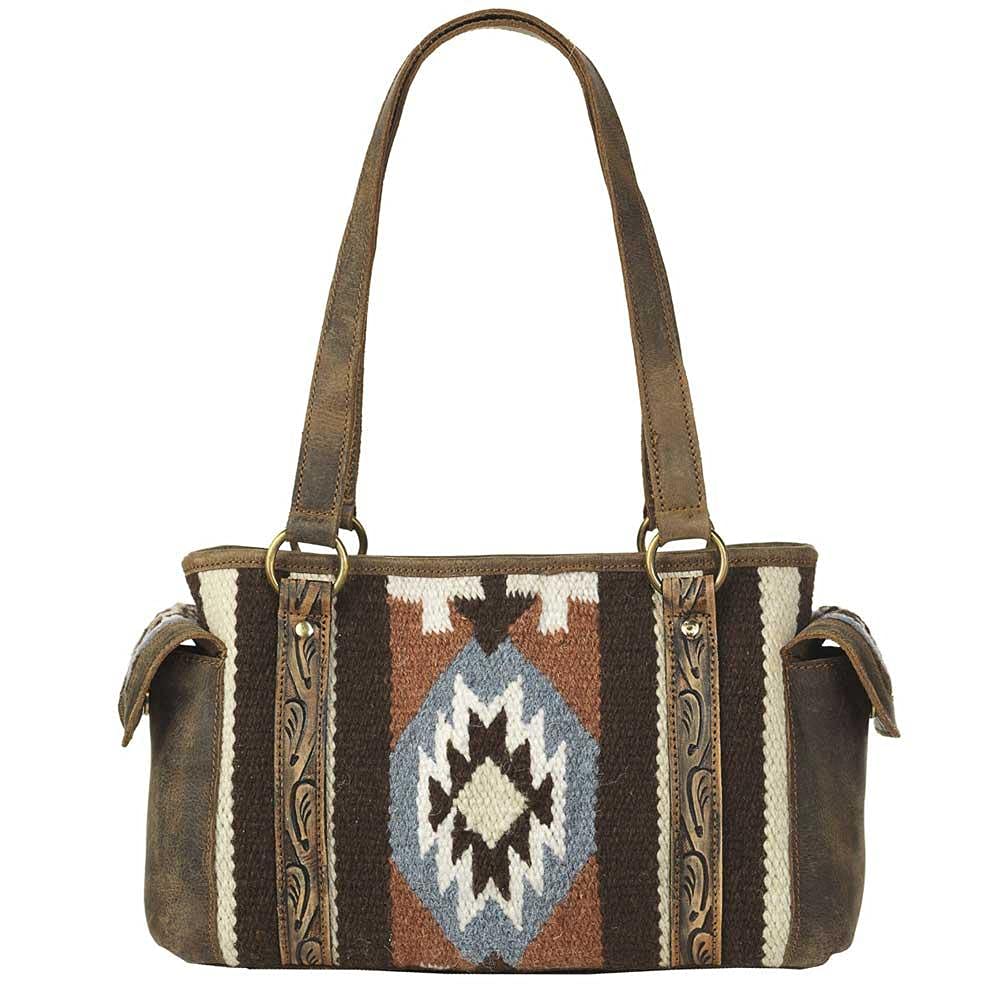 Handmade Genuine Leather Satchel Purse - Vintage Tooled Crossbody Bag for Women - Perfect for Travel, Work & Everyday Use