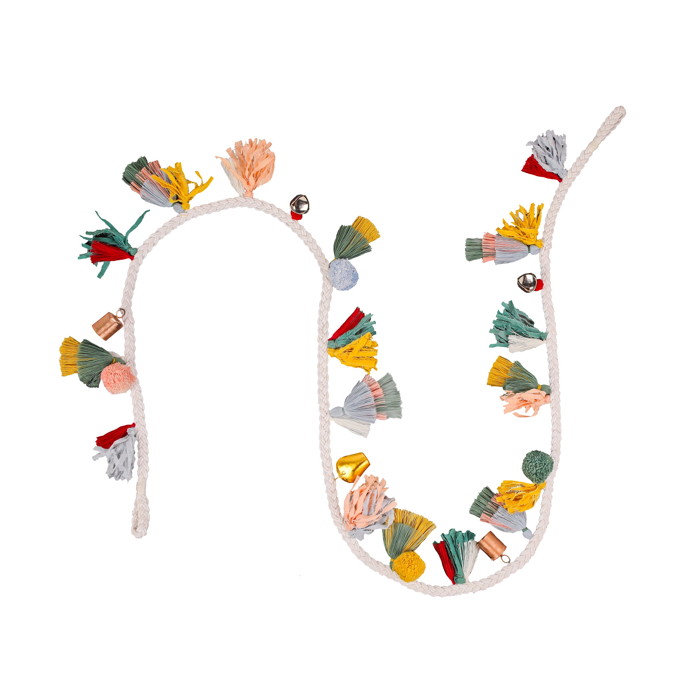 6 ft. HGTV Home Collection Multicolor Boho Garland - Perfect for Boho Wedding Decor, Nursery Room, Party Backdrop & Wall Hanging
