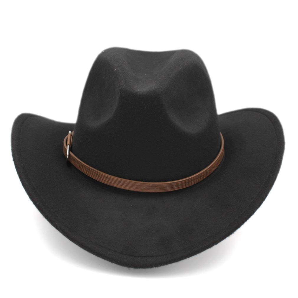 Western Cowboy Hat for Kids Boys & Girls - Brown Belt Decorations - Halloween, Birthday Party, Cosplay Costume - Perfect for Dress Up, Wild West Themed Events & Photo Shoots