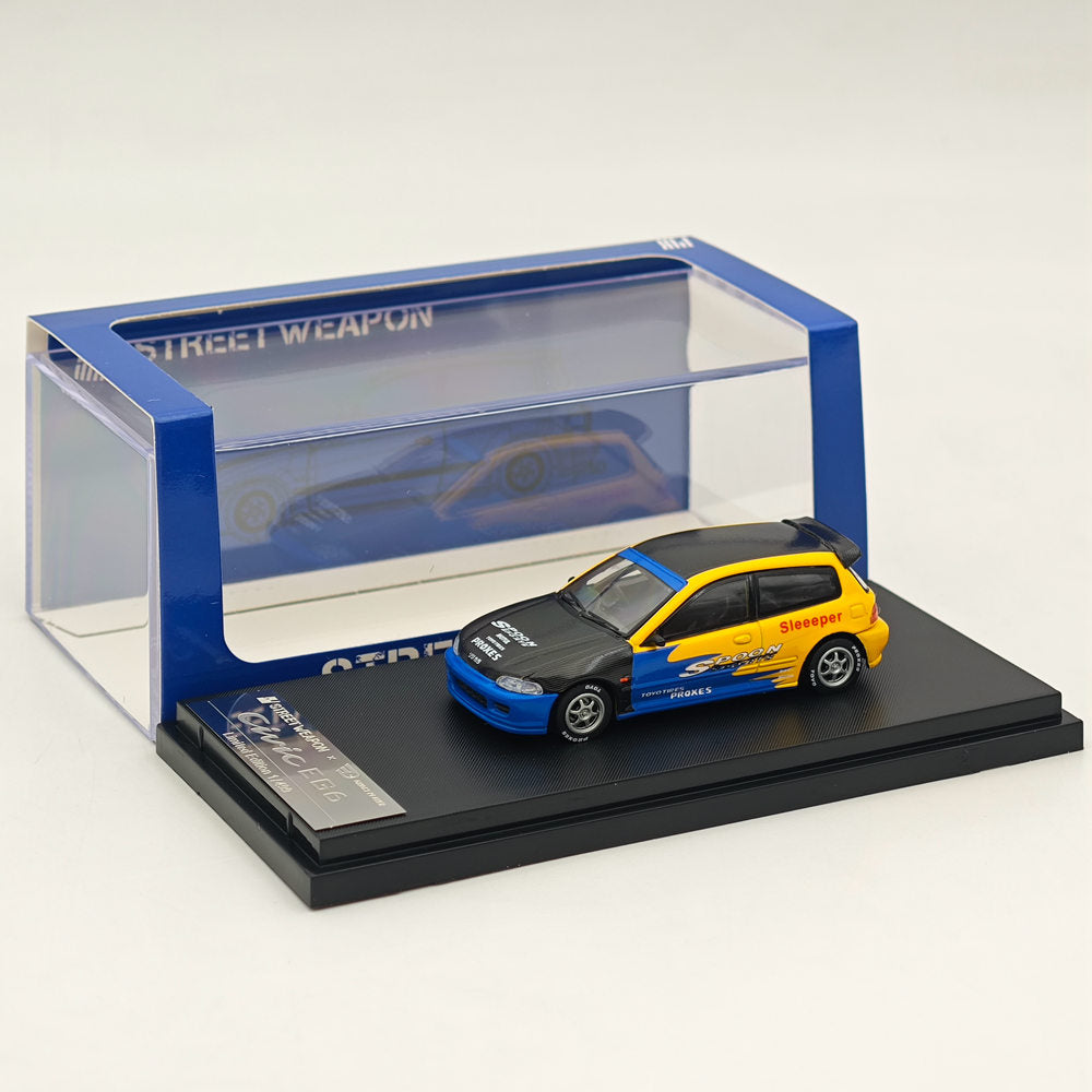 1:64 Scale Honda Civic EG6 Spoon Racing Sport Diecast Model Car - Limited Edition Collectible for Racing Enthusiasts & Car Display