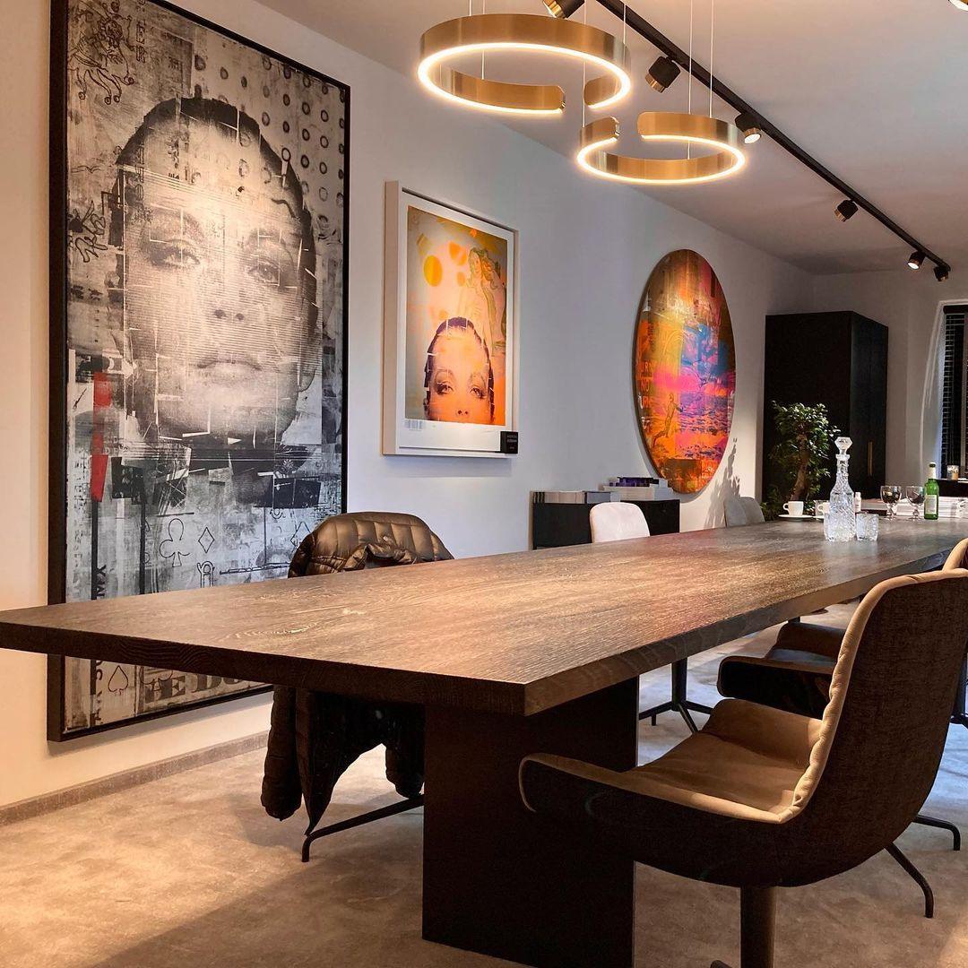 Modern Circular Chandelier - Elegant LED Ceiling Light Fixture for Dining Room, Living Room & Bedroom | Energy Efficient & Dimmable | Perfect for Home Decor & Interior Design