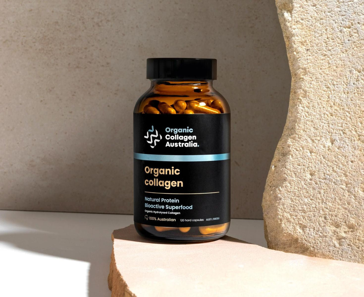 Organic Collagen Supplement - 120 Capsules for Skin, Hair & Nail Health | Supports Joint & Bone Strength | Perfect for Daily Wellness Routine & Anti-Aging Care