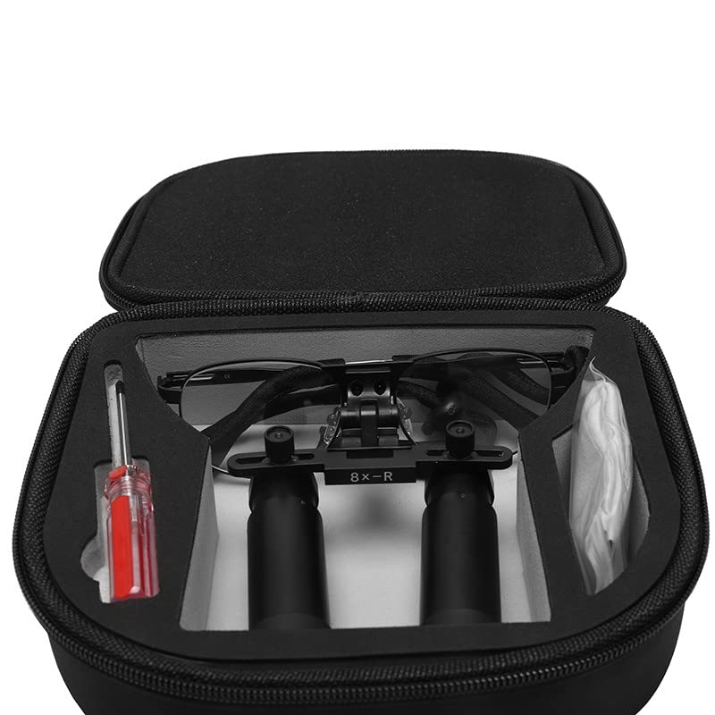 8X Magnifying Glasses for ENT & Ophthalmology - High Power Binocular Loupes with Adjustable Headband - Perfect for Dental, Surgical, Jewelry & Watch Repair