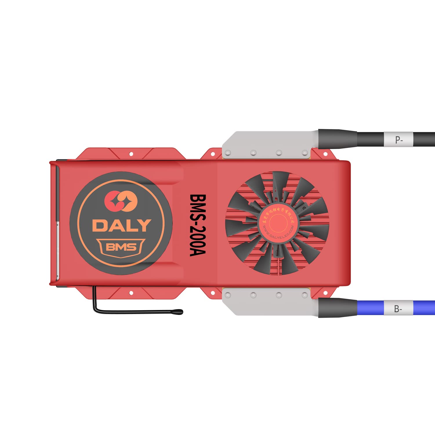 48V 200A DALY BMS for LiFePO4 Battery - 15S PCB Protection Board with Cooling Fan & Balance Wires - Compatible with 18650 3.2V Cells - Perfect for Solar Energy Storage, RV & Marine Battery Packs