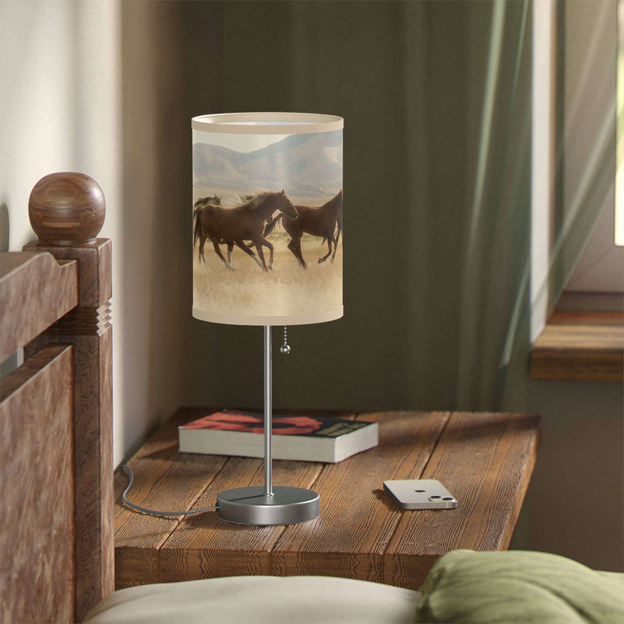 Galloping Horse Table Lamp - Western Style Bedroom & Office Lighting for Home Decor - Perfect for Western Themed Rooms, Cowboy Decor, and Ranch Style Interiors