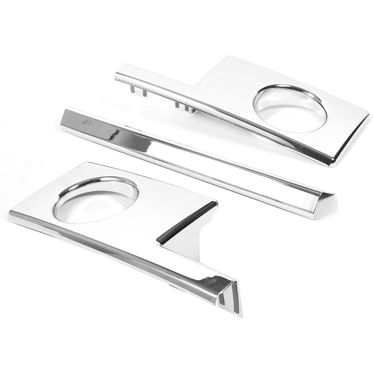 Hummer H2 2003-2009 Front Bumper Corner Bezels Cover & Lower Trim Set - 5-Piece Protection Kit (Bright Silver) | Durable Bumper Guards for Off-Roading & Daily Driving
