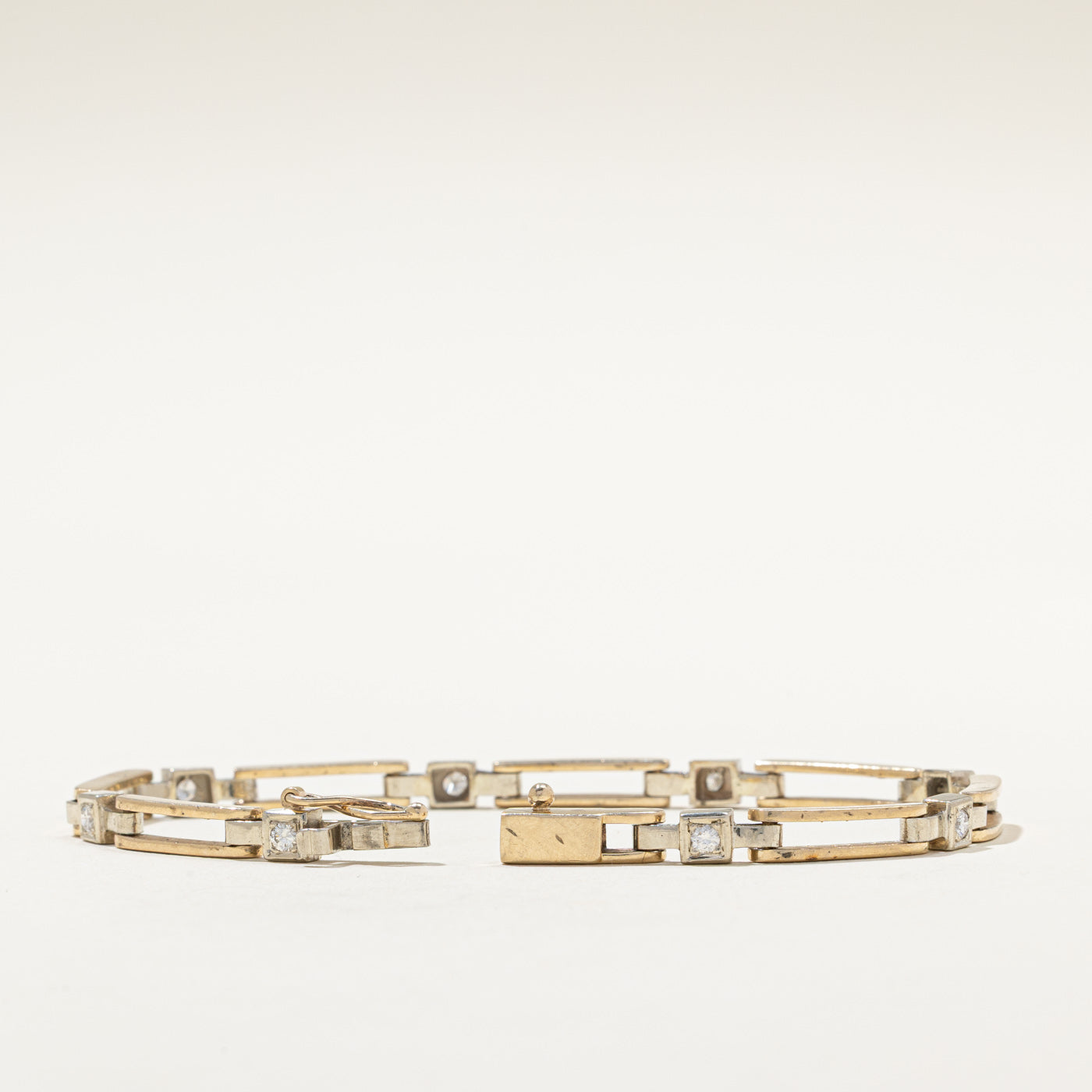 0.40ctw Diamond Open Bar Link Bracelet for Women - Elegant Tennis Bracelet for Everyday Wear & Special Occasions