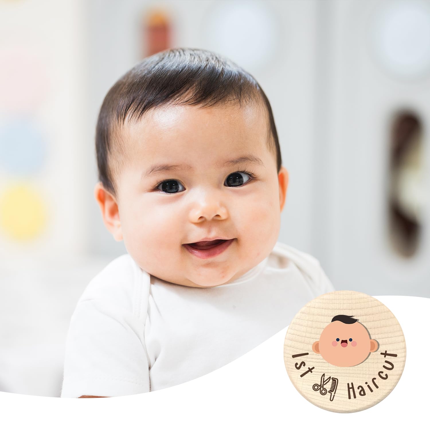 Baby Keepsake Box - Wooden First Haircut Memory Box for Newborn Hair Collection, Baby Shower & Birthday Gift for Boys & Girls - Perfect for Preserving Precious First Haircut Memories
