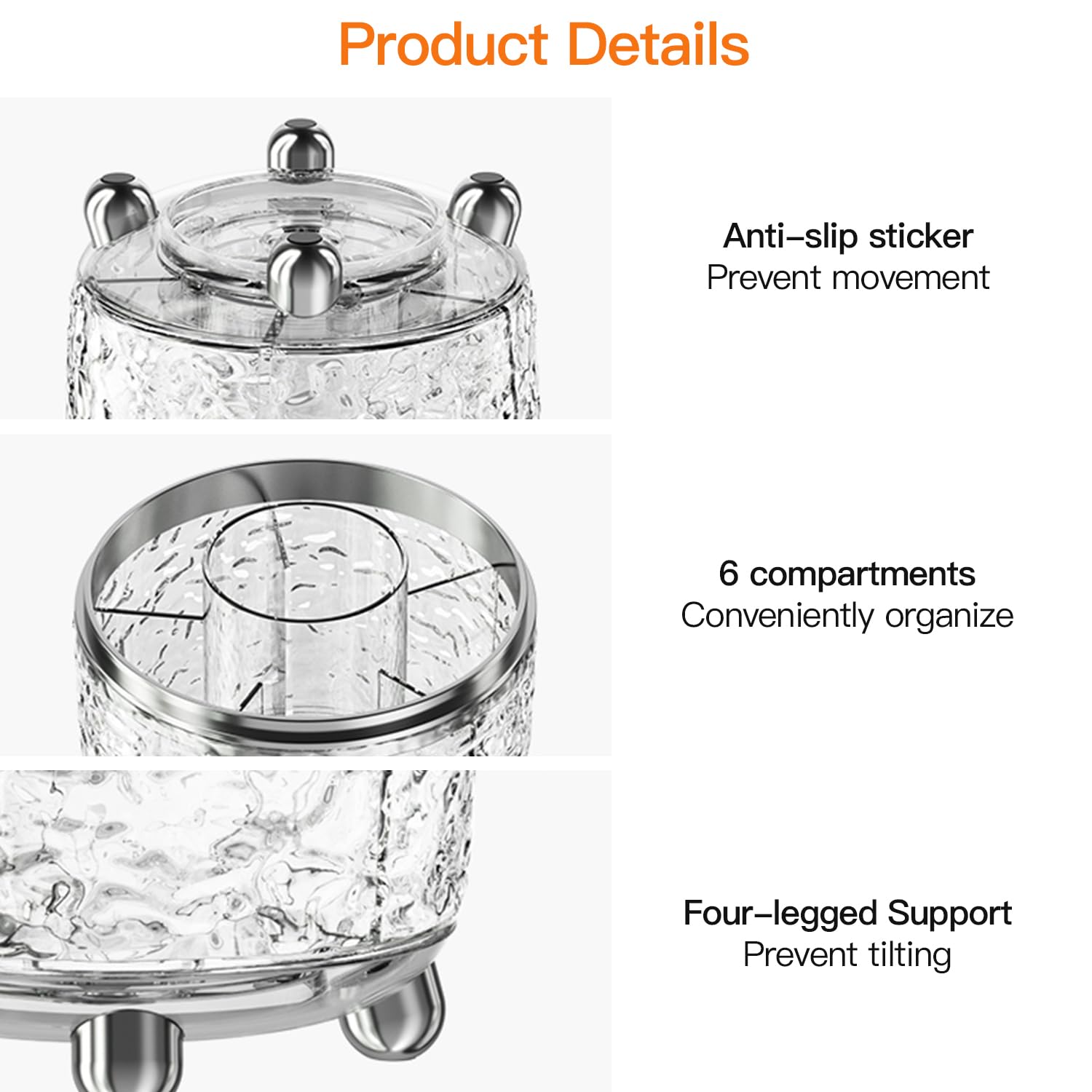 360° Rotating Makeup Brush Holder with Lid - Dustproof Cosmetic Organizer for Vanity | Clear Acrylic Makeup Brush Storage | Perfect Gift for Women, Girlfriend, Wife | Great for Home, Travel & Professional Makeup Artists