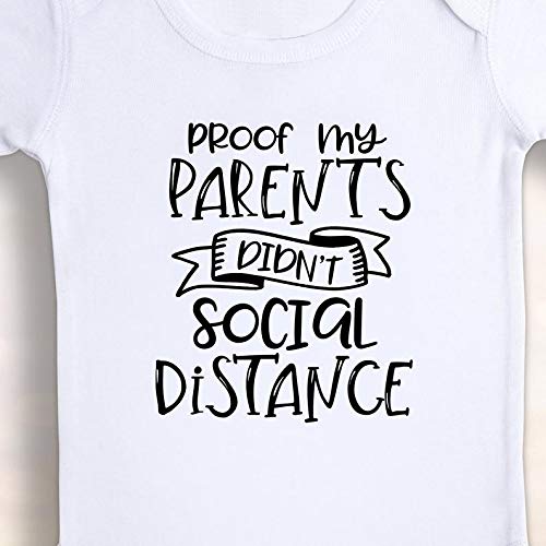 Funny Baby Bodysuit - Social Distancing Pregnancy Reveal Gift for Newborn Boys & Girls - Cute 2020 Baby Outfit for Photo Shoots, Gender Reveals & Special Occasions