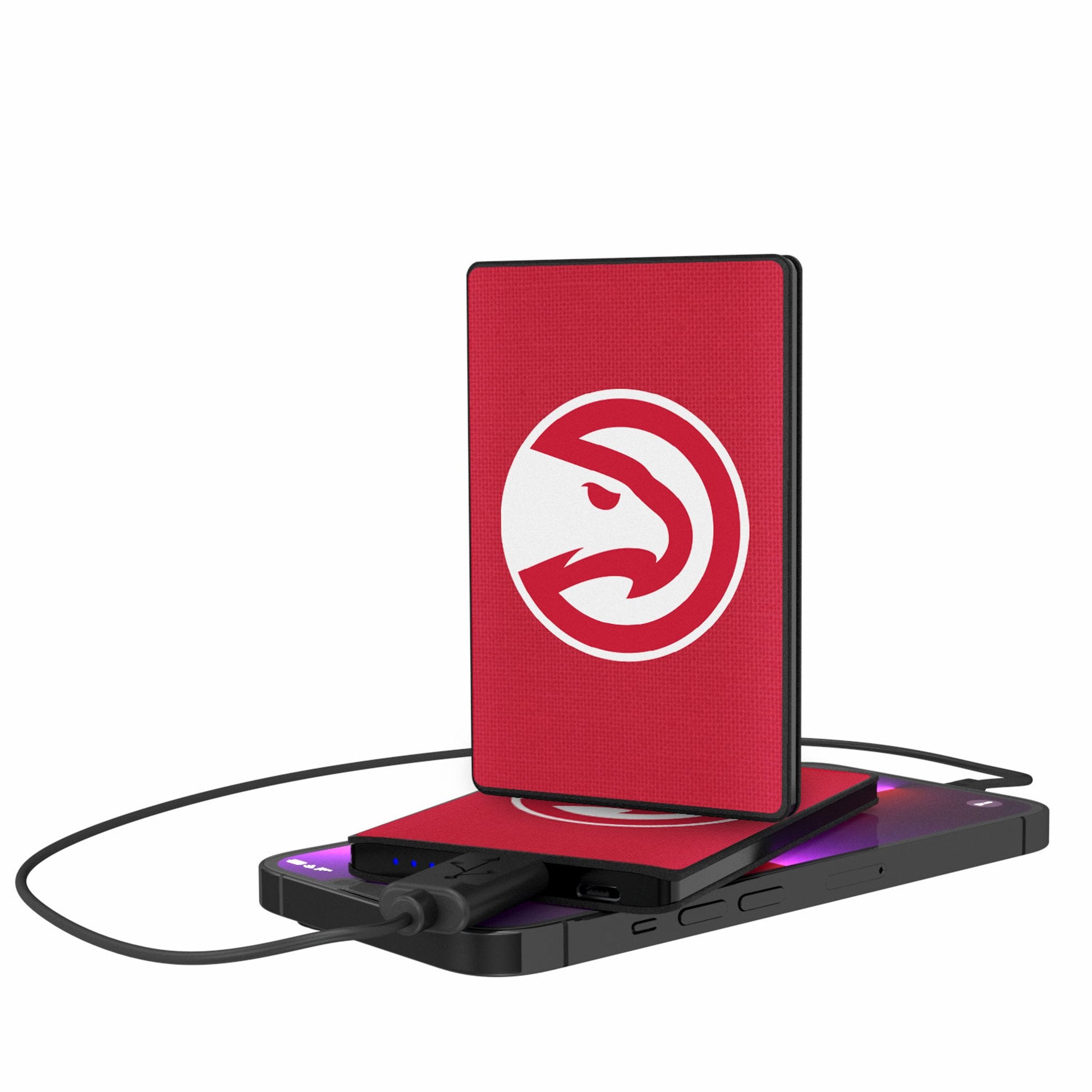 Atlanta Hawks Portable 2500mAh Credit Card Power Bank - Slim Charger for Travel, Work & Emergency Backup
