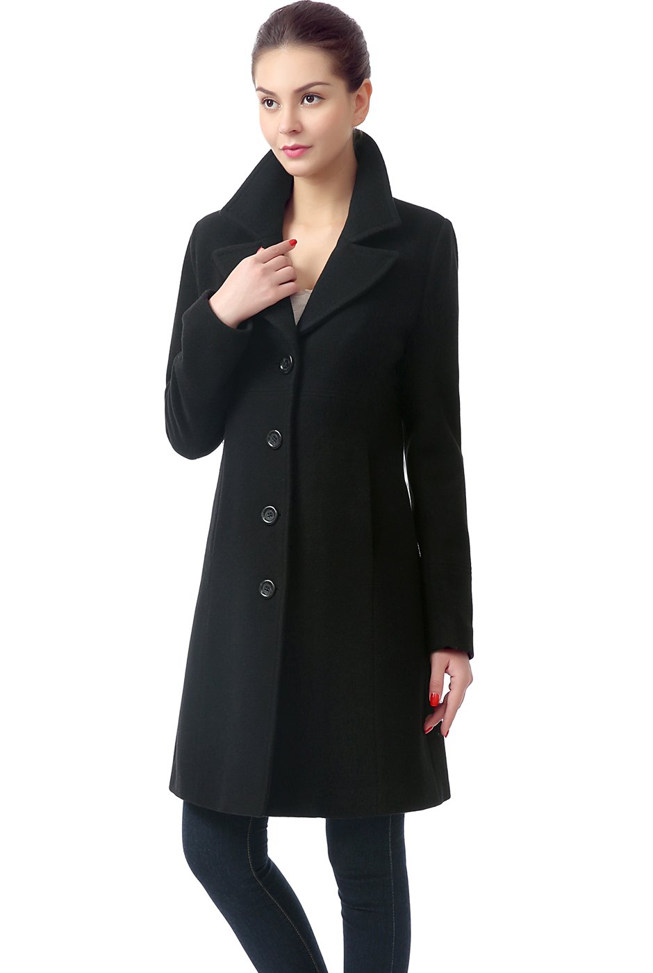 BGSD Women's Joan Wool Blend Walking Coat - Lightweight, Warm & Stylish | Plus Size & Petite Options | Perfect for Outdoor Activities, Commuting & Travel