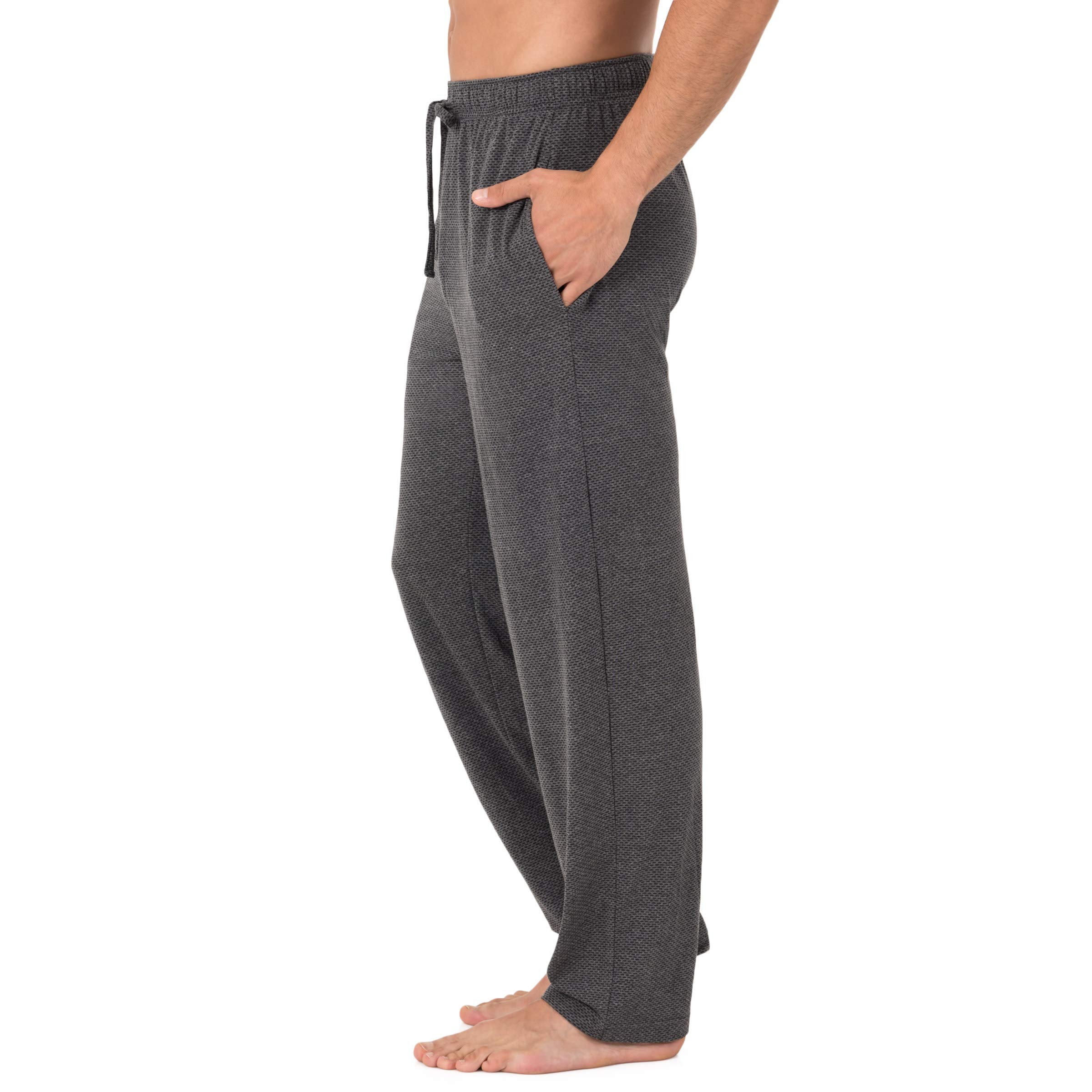 Fruit of the Loom Men's Breathable Jersey Sleep Pants - Soft Lounge Pajama Pants for Comfortable Sleeping & Relaxing at Home