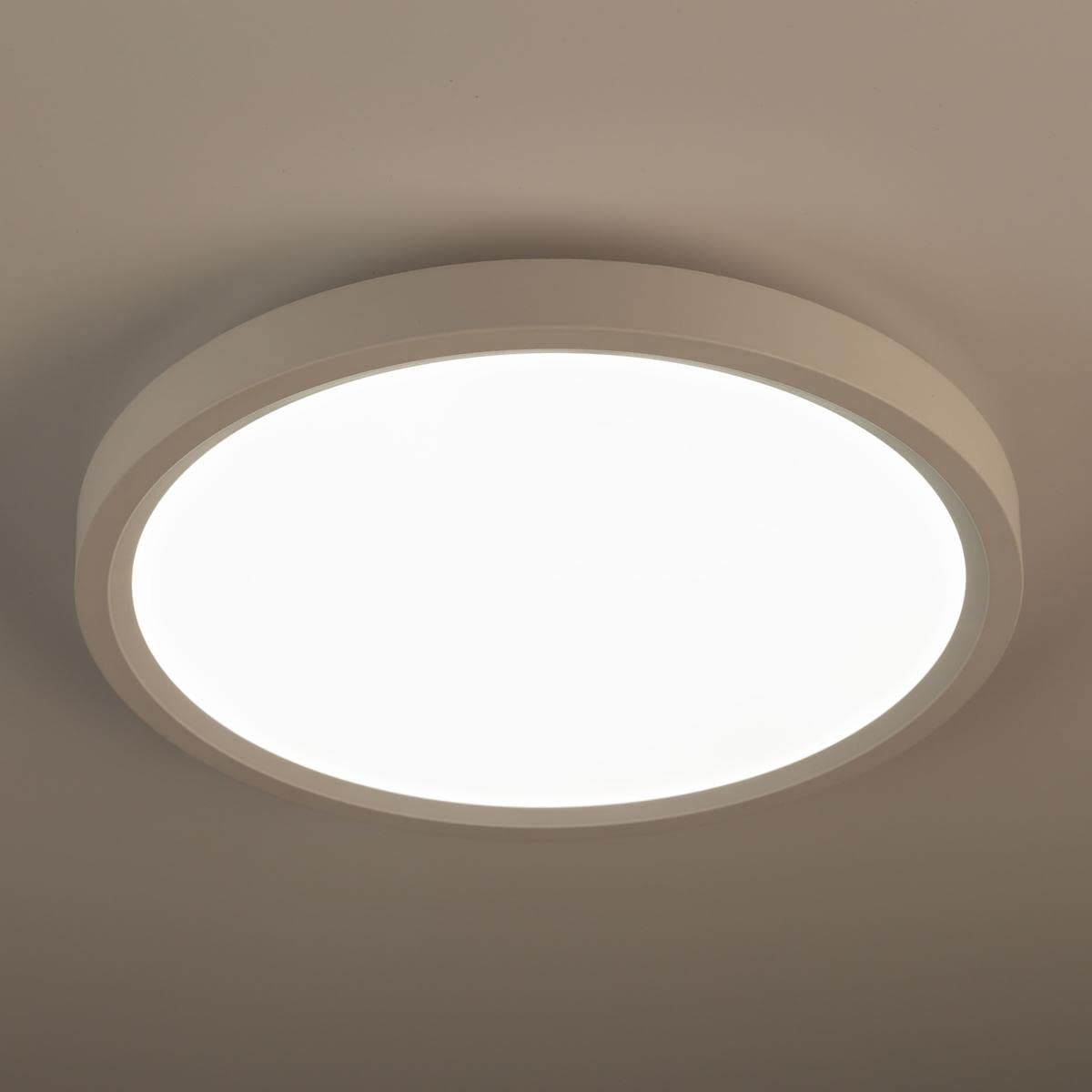 Artcraft BT2000WH Smart LED Flush Mount Ceiling Light - White, Dimmable, 3000K Warm White, 24W, 1800LM, for Bedroom, Living Room, Kitchen, Hallway (UL Listed)