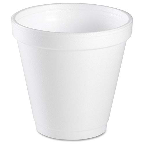 4 Oz White Foam Hot and Cold Cups - 50 Pack | Ideal for Coffee, Tea, Iced Drinks, Parties, and Office Use