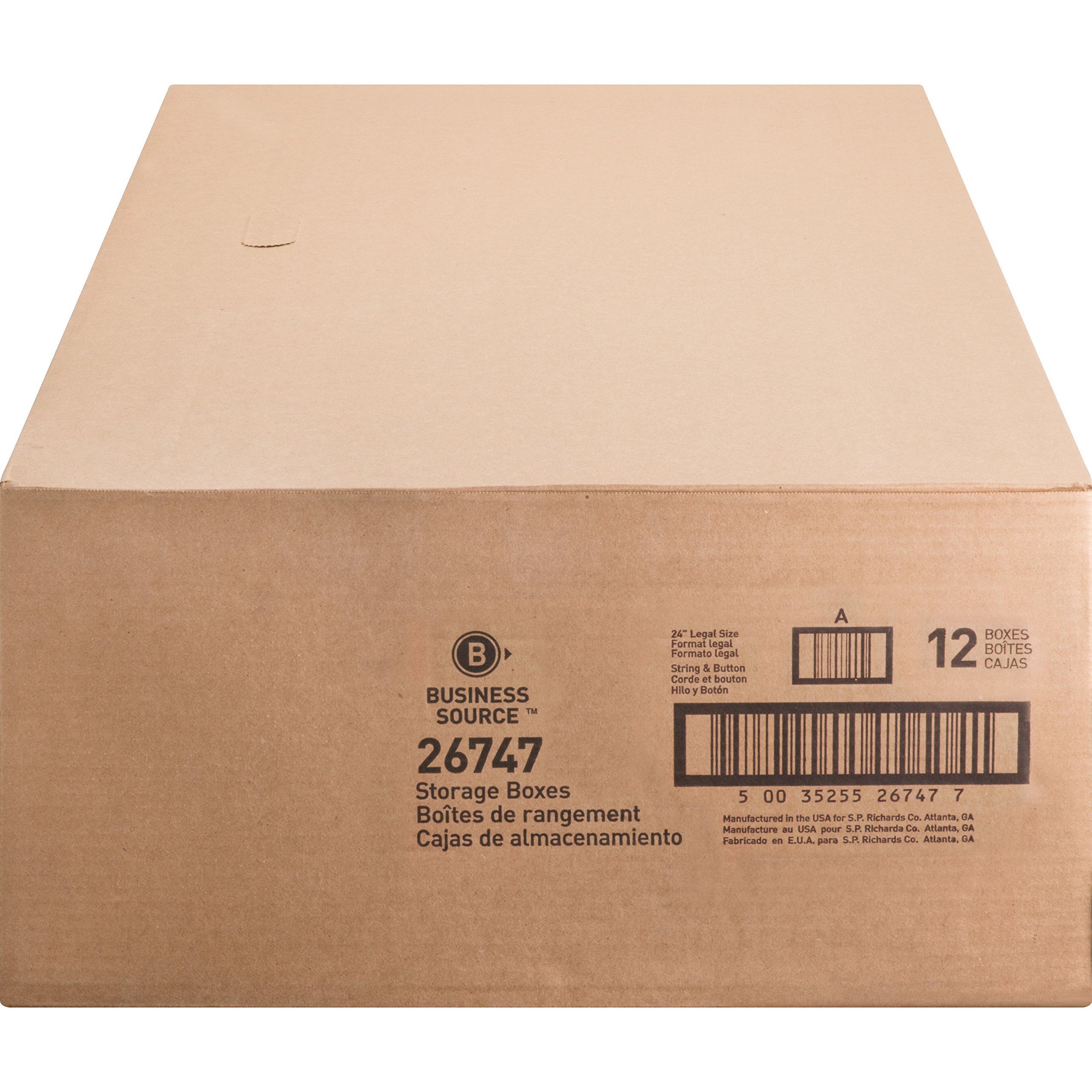 Business Source Medium Duty Legal-Size Storage Box - Organize Files, Documents & Office Supplies for Home or Office Use
