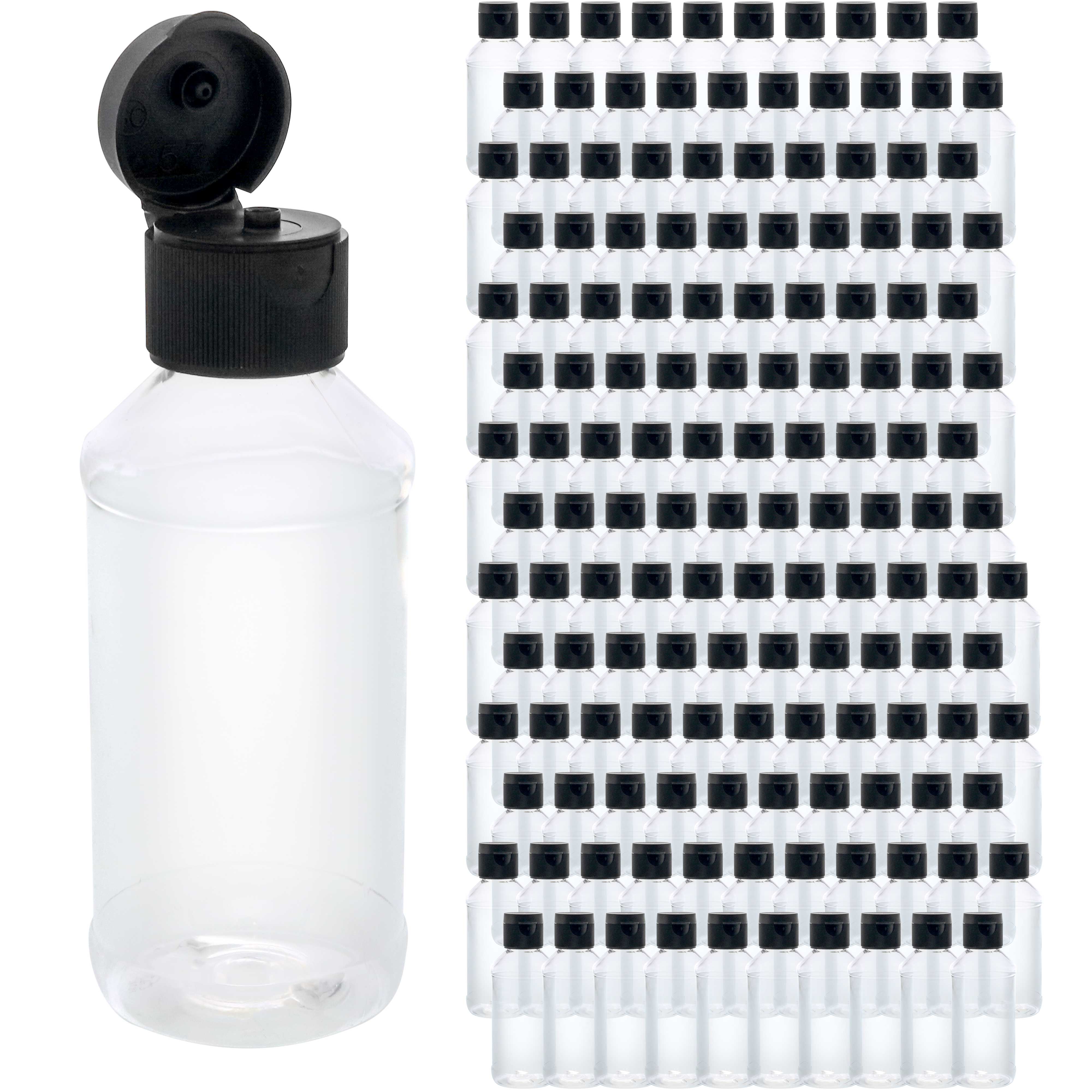 144 Pack 4oz BPA-Free Squeeze PET Plastic Bottles with Flip Cap - Food Safe, Medical Grade for Acrylic Pouring Paint, DIY Crafts, Cosmetics & Essential Oils Storage