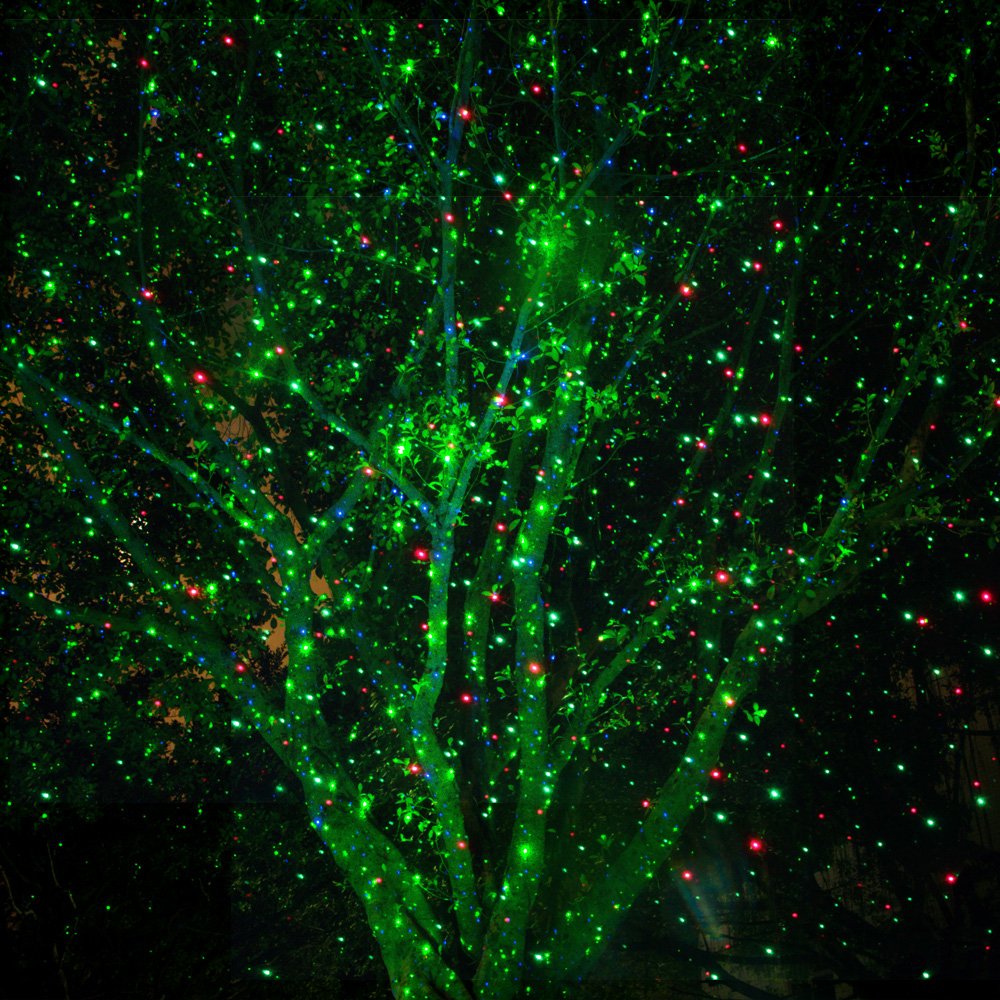 Poeland Solar Garden Lights with Moving Laser Projection - Firefly Star Projector for Outdoor Christmas Decor, Patio, Yard, and Landscape Lighting