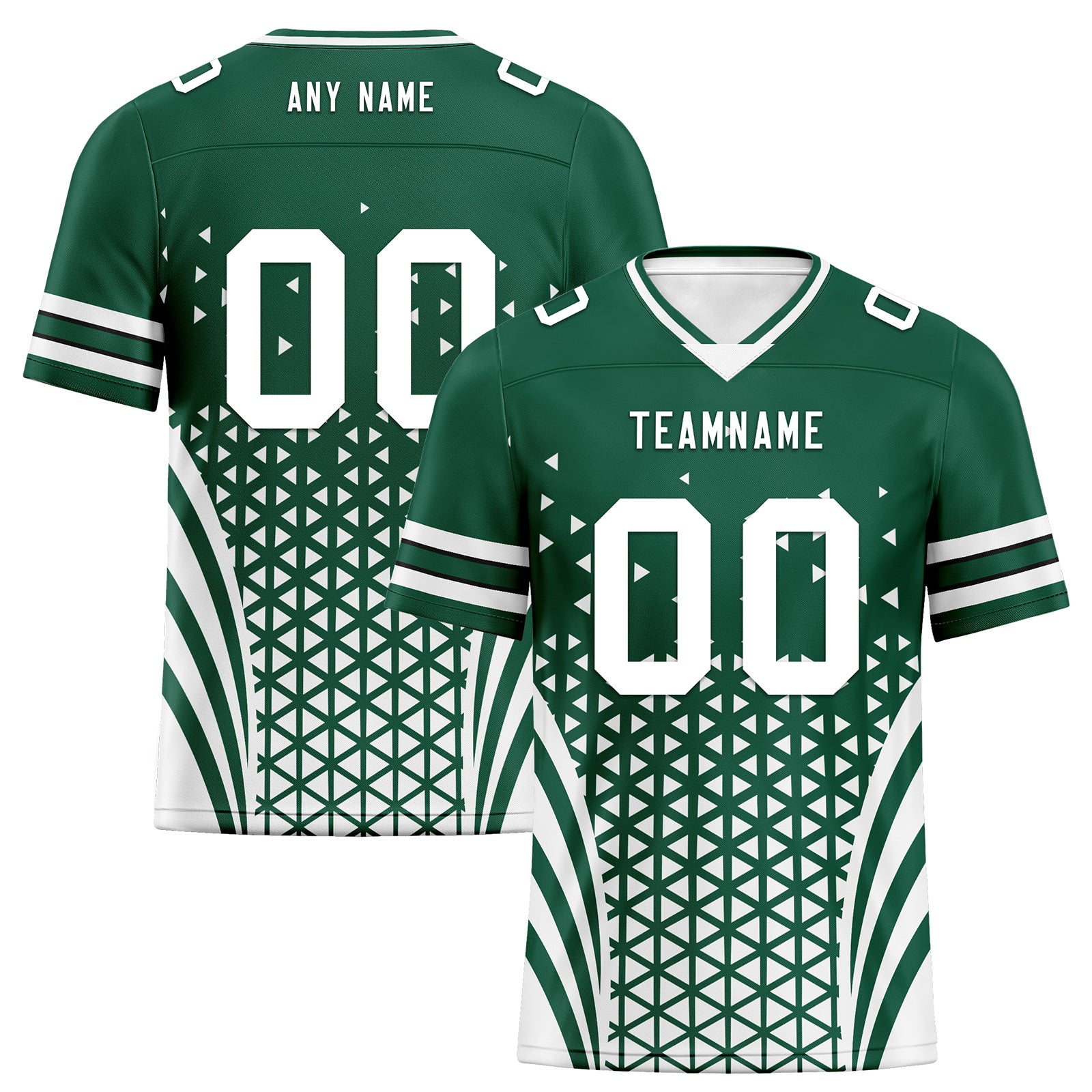 Custom Green & White New York Football Jersey with Matching Sports Shoes - Personalized Combo Set for Fans & Players | Game Day Outfit & Training Gear | D023031-28