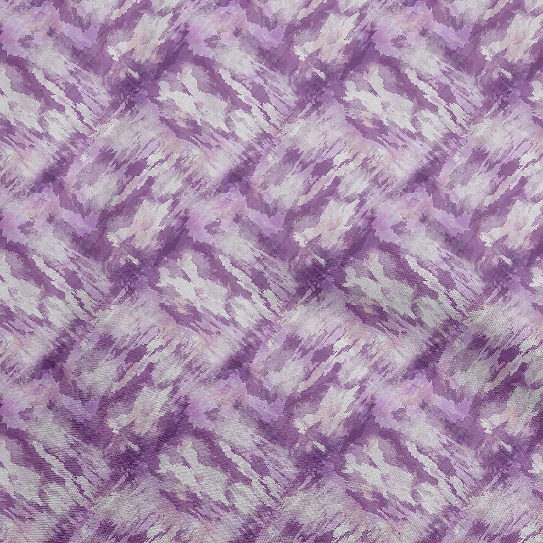 Velvet Purple Abstract Print Fabric by the Yard - 58 Inch Wide for DIY Clothing, Sewing & Craft Projects | Soft Textured Material for Dresses, Curtains & Home Decor