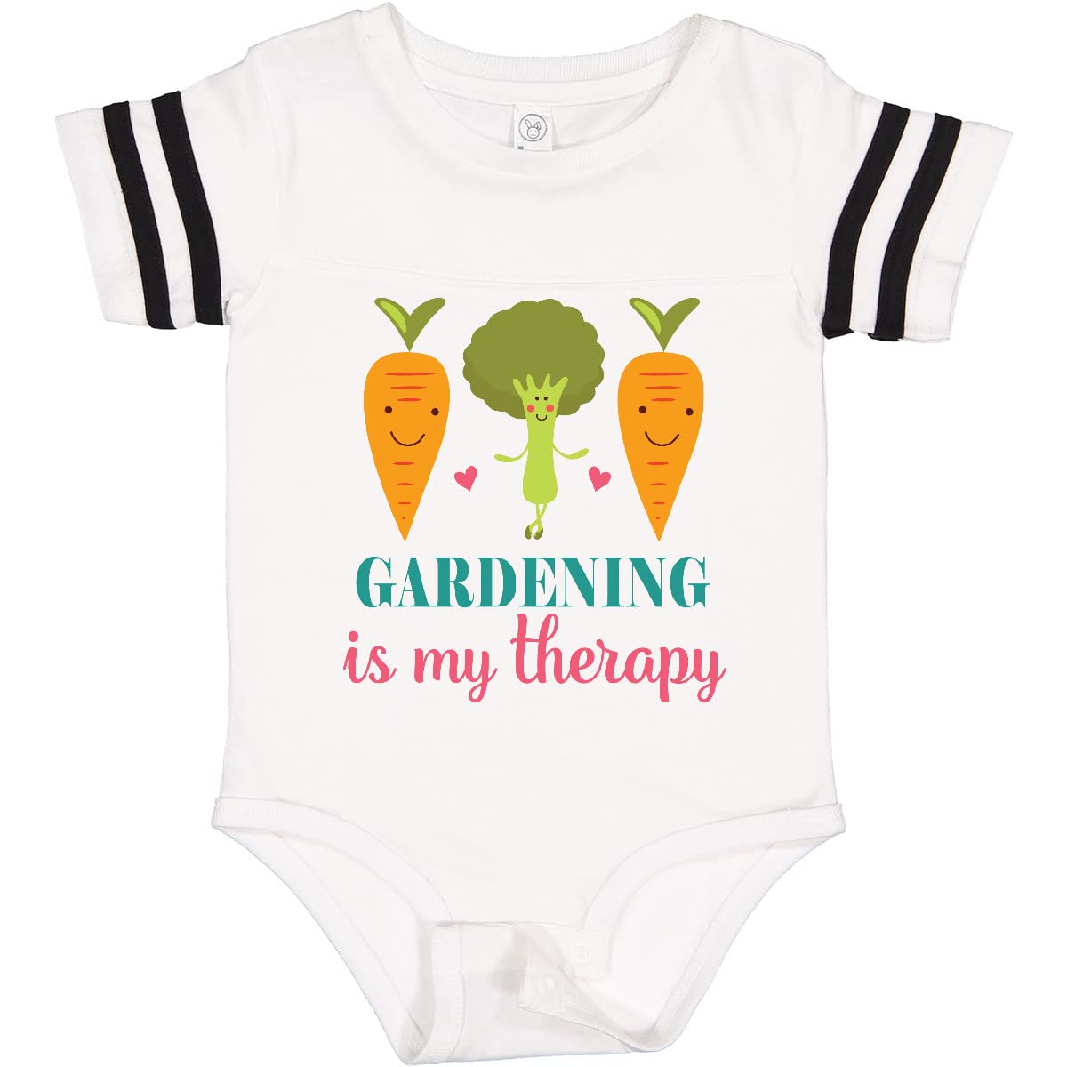 Inktastic Gardening is My Therapy Baby Bodysuit - Cute Organic Cotton Onesie for Infants & Toddlers - Perfect for Outdoor Play, Park Visits & Family Gardening Activities