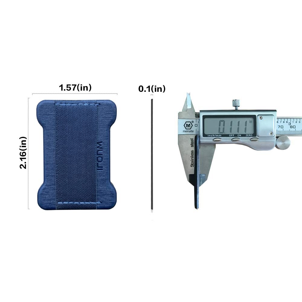 Universal Phone Grip & Holder for Smartphones - Compatible with Wireless Charging, Anti-Slip Phone Stand for Hands-Free Use (Black & Blue, 2-Pack) - Perfect for Gym, Driving, Video Calls & Selfies