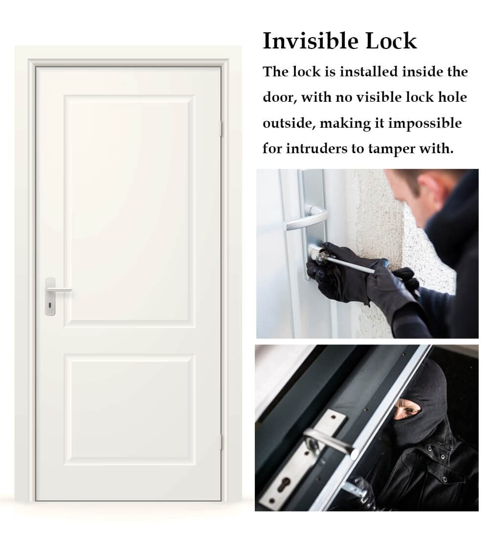 Smart Electronic Deadbolt Door Lock - Keyless Entry, Remote Control & Smartphone App Access for Home Security | Anti-Theft, Hidden Design for Front Doors & Apartments