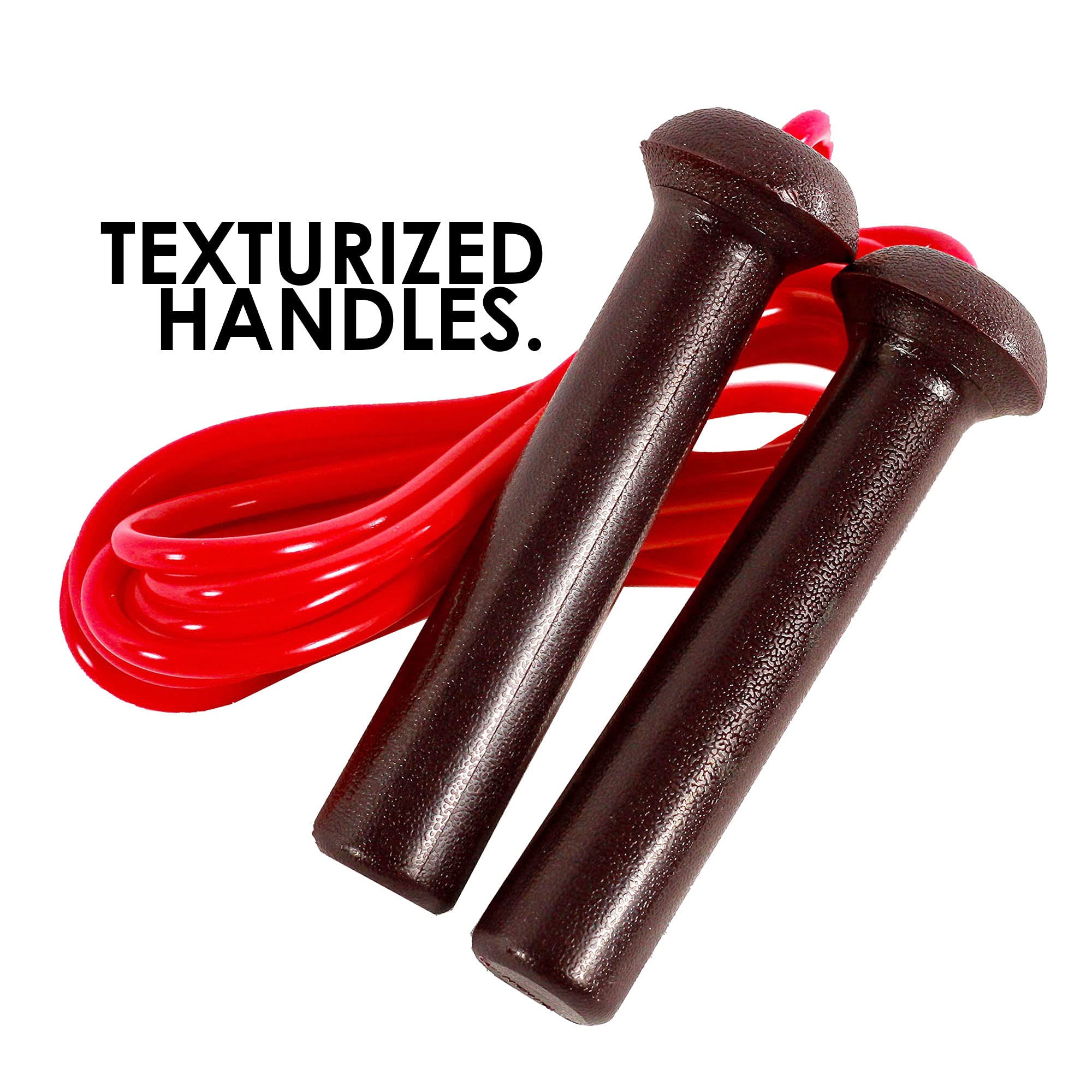 Cannon Sports Red Speed Jump Rope - Adjustable Length Skipping Rope for Fitness, Home Gym, Workouts, Boxing & Cardio Training - Perfect for CrossFit, Weight Loss & High-Intensity Interval Training (HIIT)