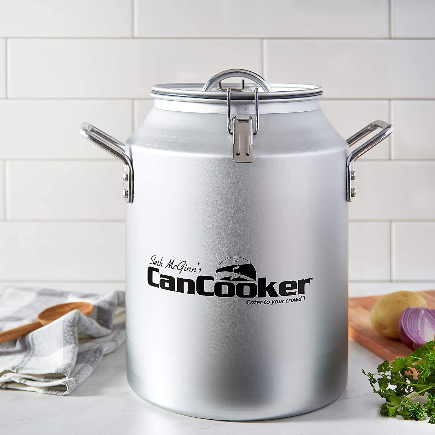 CanCooker 4 Gallon Steam Cooker & Convection Cooker Bundle with 100-Page Recipe Cookbook - Perfect for Outdoor Camping, Backyard BBQs, and Family Gatherings