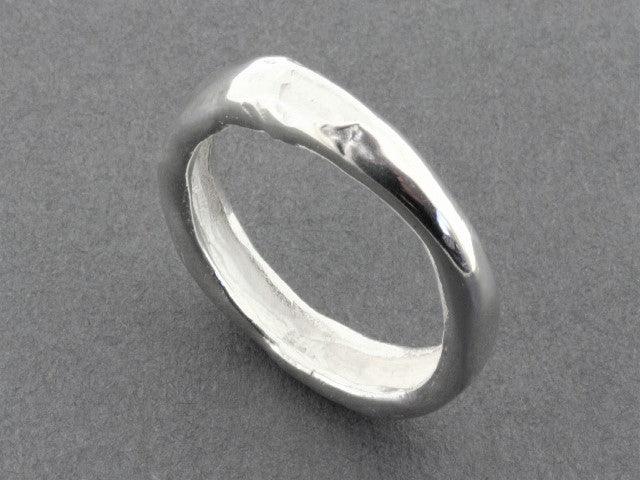 Sterling Silver Driftwood Band Ring - Handcrafted Boho Jewelry for Women, Perfect for Beach Weddings & Nature-Inspired Fashion
