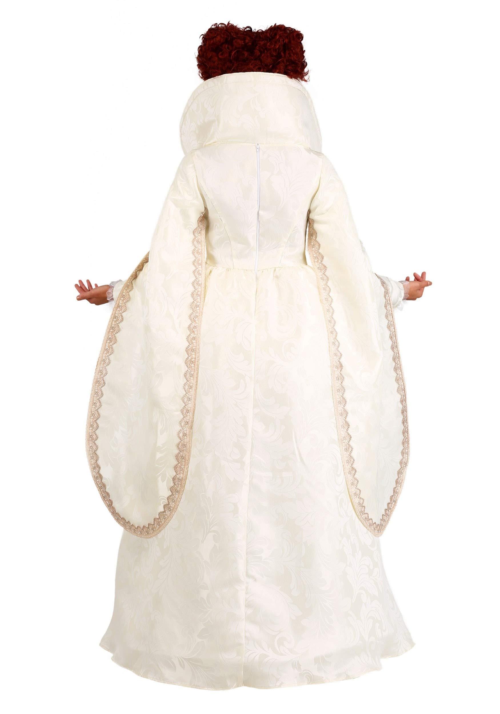 Queen Elizabeth Costume for Women - Elegant White Victorian Ball Gown Dress for Renaissance Faire, Cosplay & Historical Reenactment | Perfect for Halloween, Themed Parties & Theater Performances
