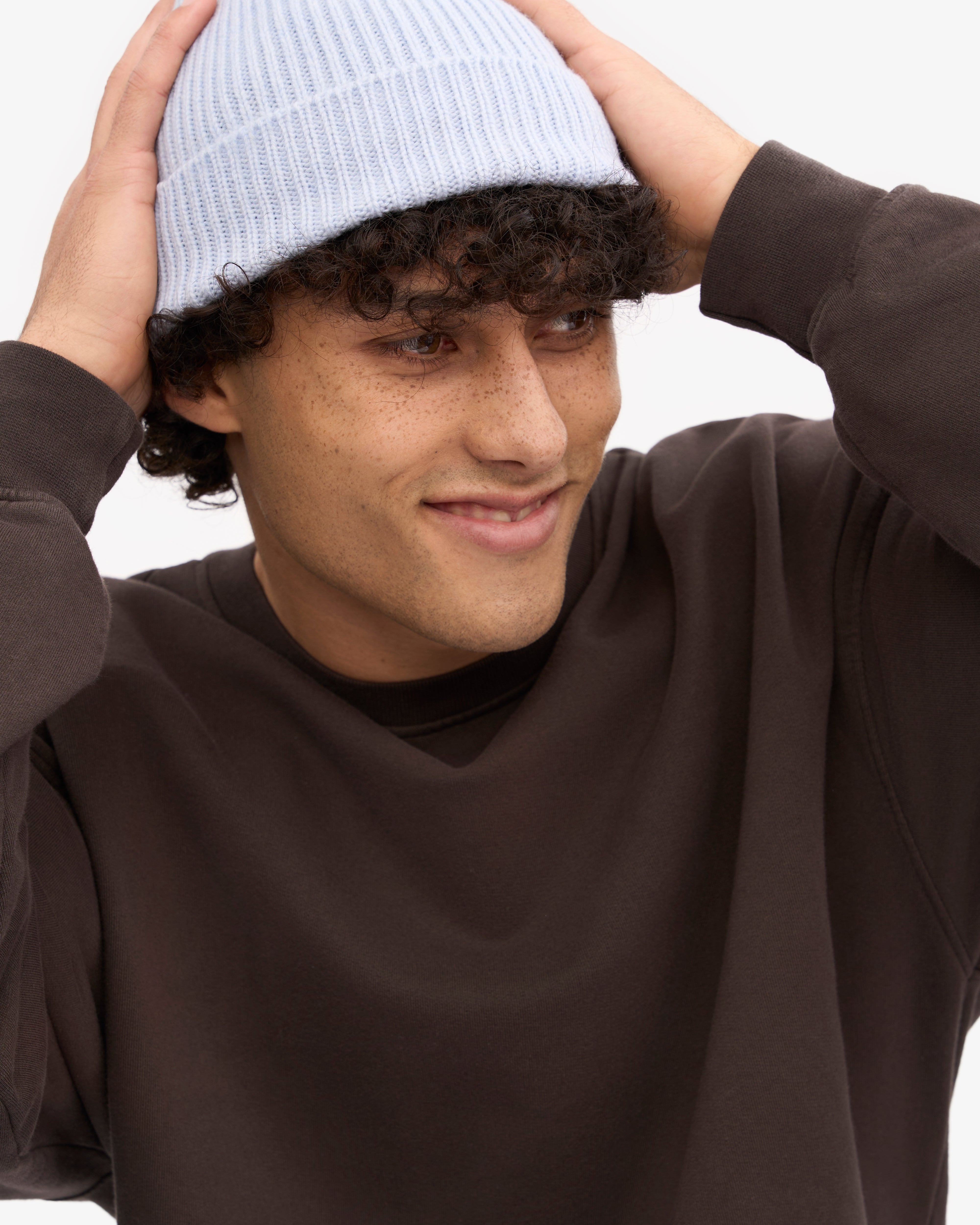 Premium Merino Wool Beanie for Men & Women - Soft Polar Blue Winter Hat - Warm & Breathable for Skiing, Hiking & Outdoor Activities
