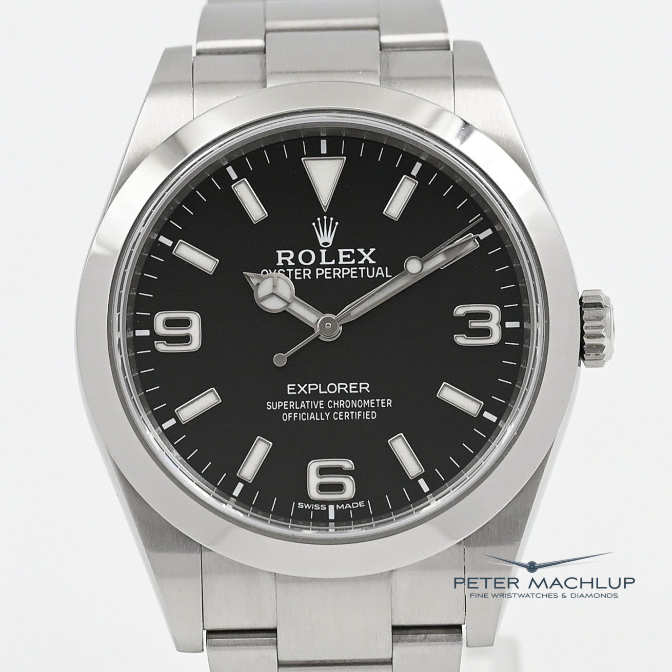 Rolex Explorer 39mm Stainless Steel Watch 214270 - 2017 Model | Automatic Movement, Black Dial, Oyster Bracelet | Perfect for Outdoor Adventures & Business Meetings