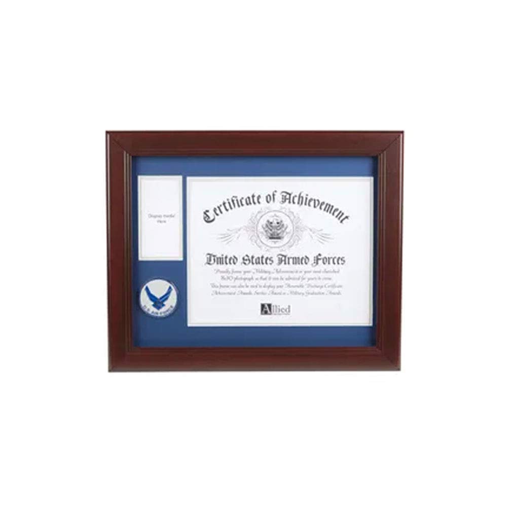 8x10 Air Force Medallion & Certificate Display Frame - Military Awards, Commendations & Recognition - Perfect for Home, Office, or Gift